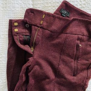 LOFT Ponte Leggings, Burgundy